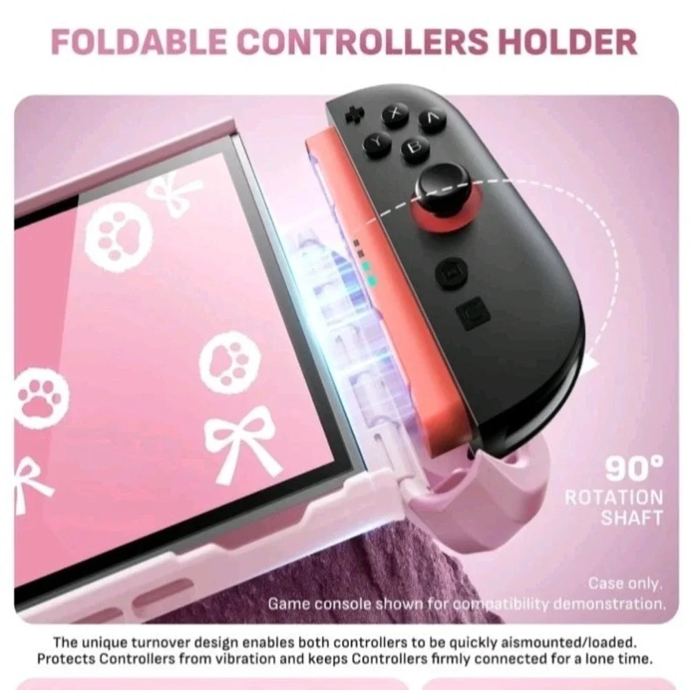 Mumba Cute Paw Case Compatible with Nintendo Switch 2,– Graffiti Circle and F...